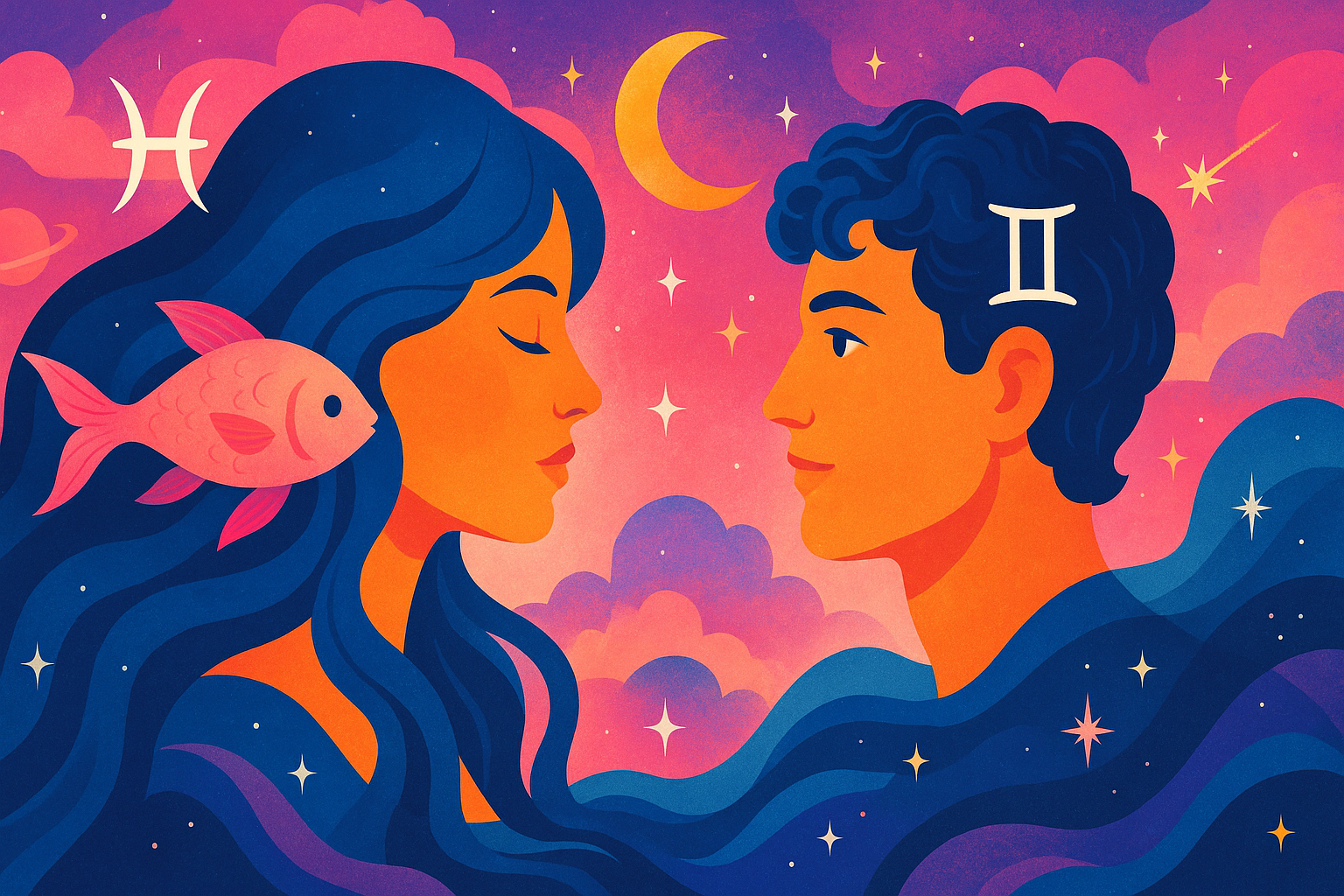 Femme Poisson Homme Gémeaux : peut-on vraiment être compatibles en amour ?
