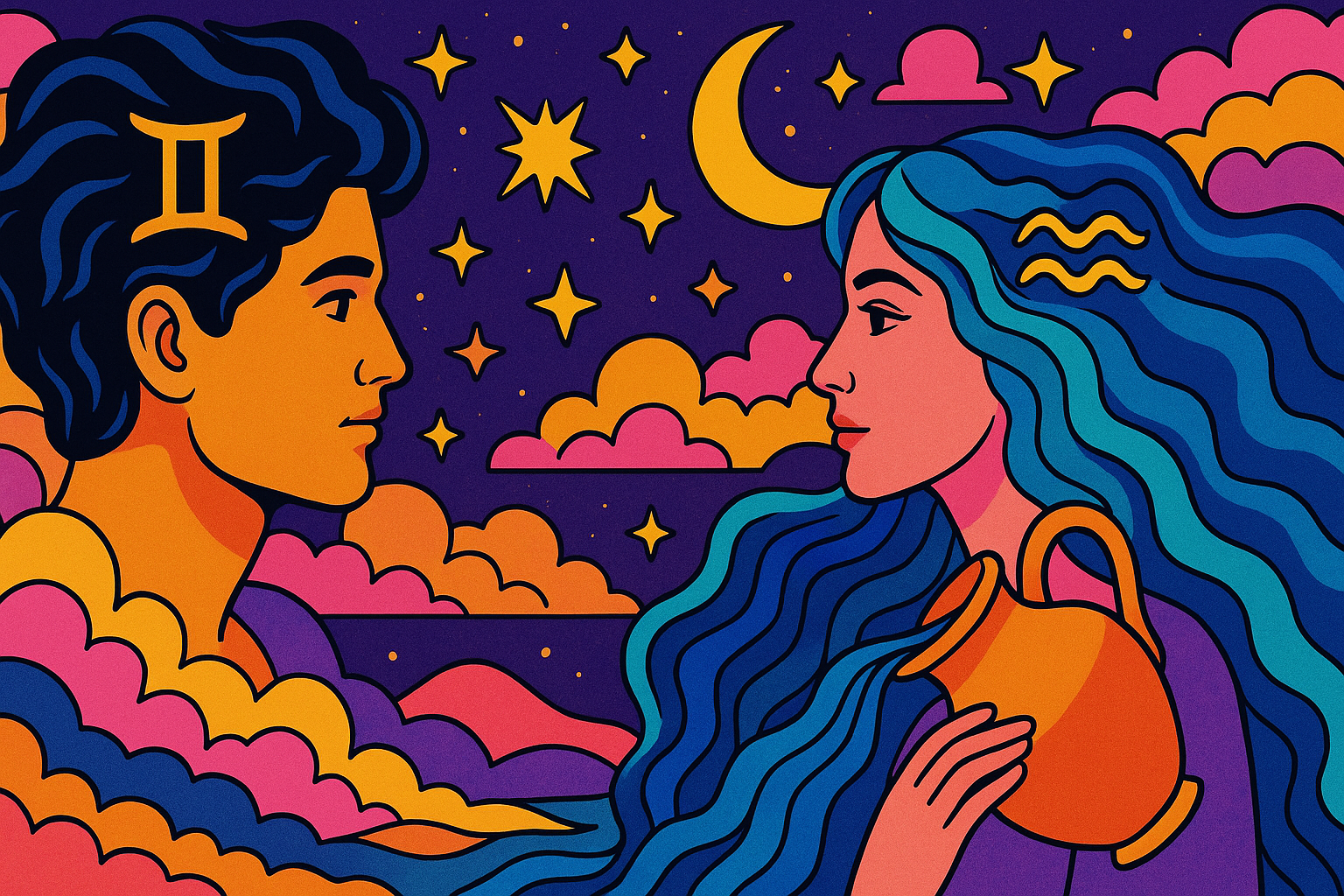 Homme Gémeau Femme Verseau : une relation qui casse les codes ?