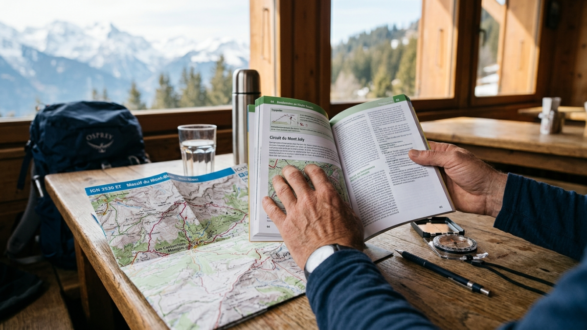 Topoguide et carte pour préparer une randonnée sur plusieurs jours