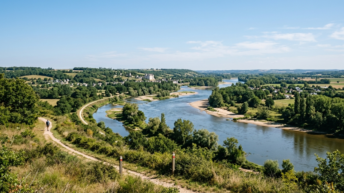Sentier de grande randonnée le long de la Loire sauvage
